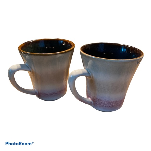 Sango Arcadia Black Mugs.  Set of 2 - Picture 1 of 4